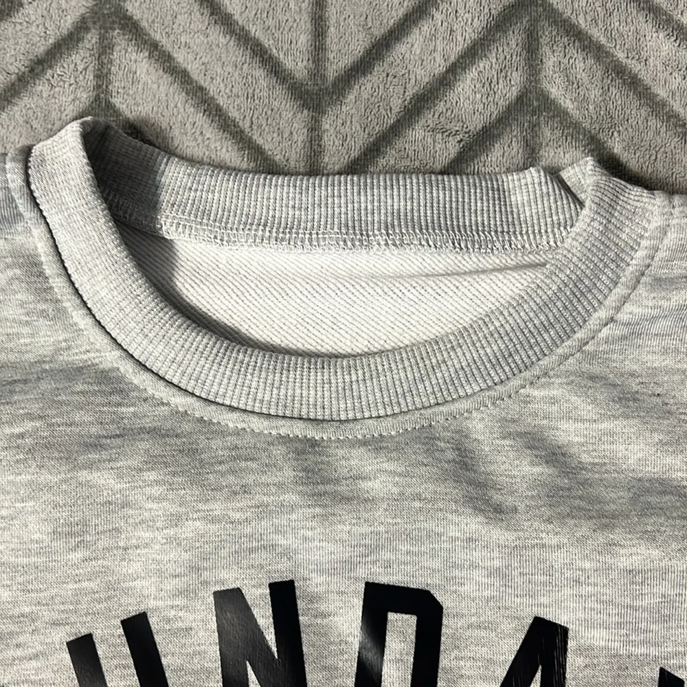 Sunday funday medium gray pullover! - Picture 4 of 4